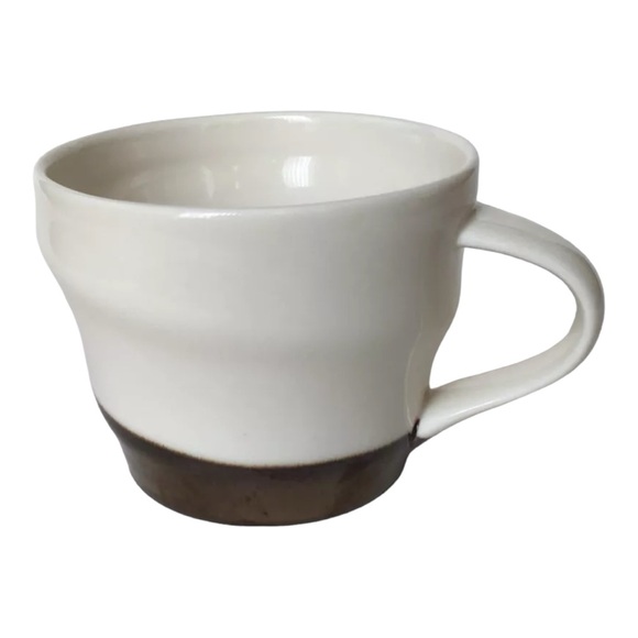 Starbucks 2013 Hand Dipped Bronze Swirl Ceramic Cream Coffee Cup Mug 12oz - Picture 2 of 9